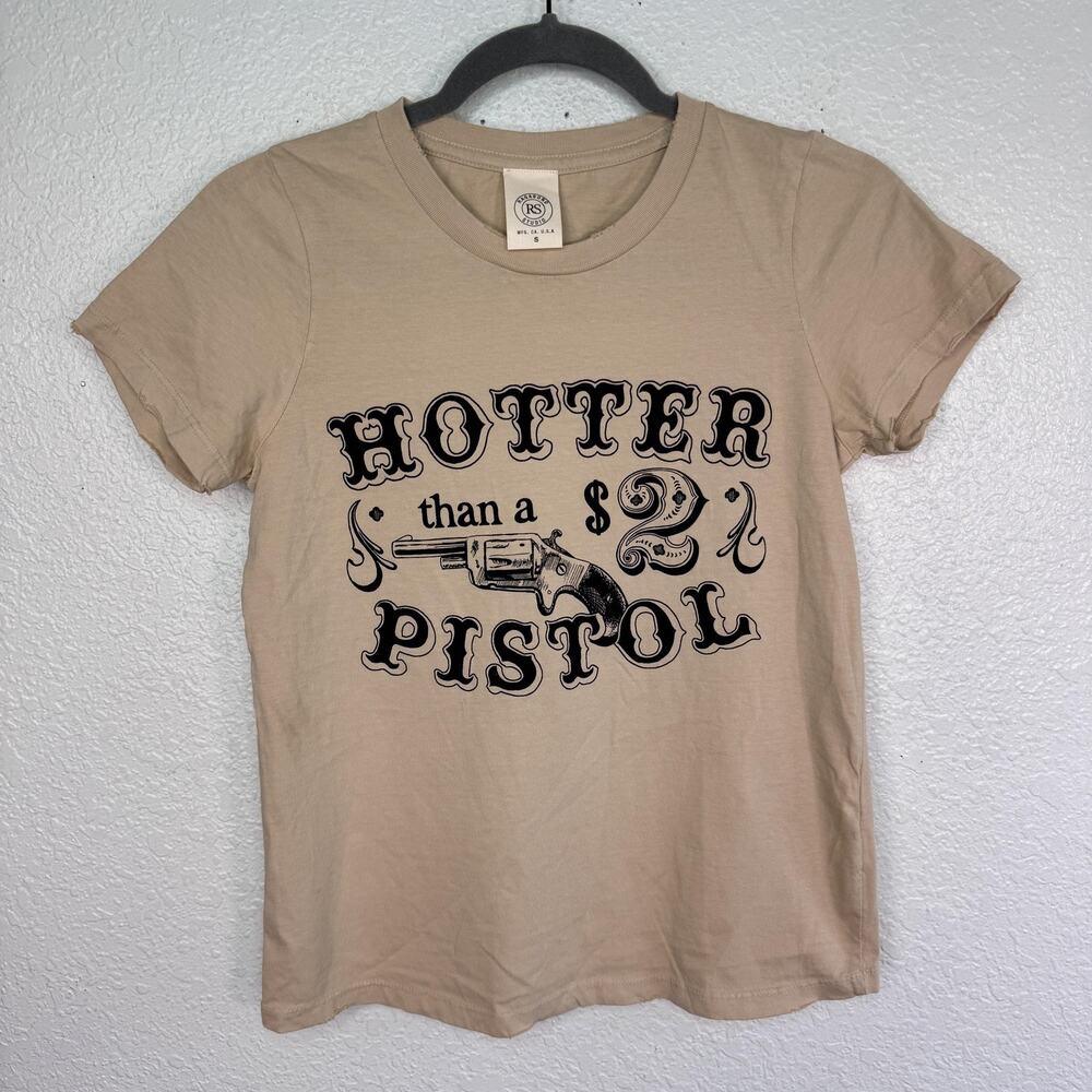 Ragabond Studio Free People Shirt Women Small Hotter Than A Pistol Western Tee